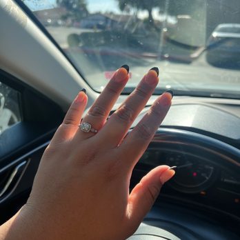 BareCoat Nail Bar - Black French tip nails - Eyelash Service Near Me - Tempe, Arizona