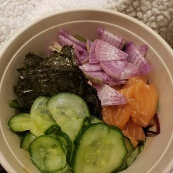 Klaw Poké - Build your own. Mixed greens with salmon, radish, cucumber, and nori in a ponzu dressing. - Seafood Near Me - Dublin, D Klaw Poké - Build your own. Mixed greens with salmon, radish, cucumber, and nori in a ponzu dressing. - Seafood Near Me - Dublin, D