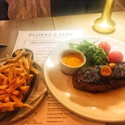 Steak and salad & fries on the side Steak and salad & fries on the side