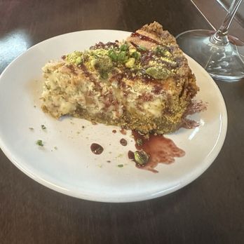Juniper at Vertex Sky Bar - Cheesecake appetizer: pistachio crust and savory filling. - Bars Near Me - Rapid City, South Dakota Juniper at Vertex Sky Bar - Cheesecake appetizer: pistachio crust and savory filling. - Bars Near Me - Rapid City, South Dakota