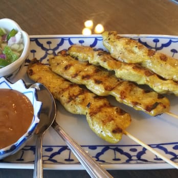 Moo Dang - Chicken Satay....delicious peanut sauce and cucumber salad - Thai Near Me - Reno, Nevada Moo Dang - Chicken Satay....delicious peanut sauce and cucumber salad - Thai Near Me - Reno, Nevada