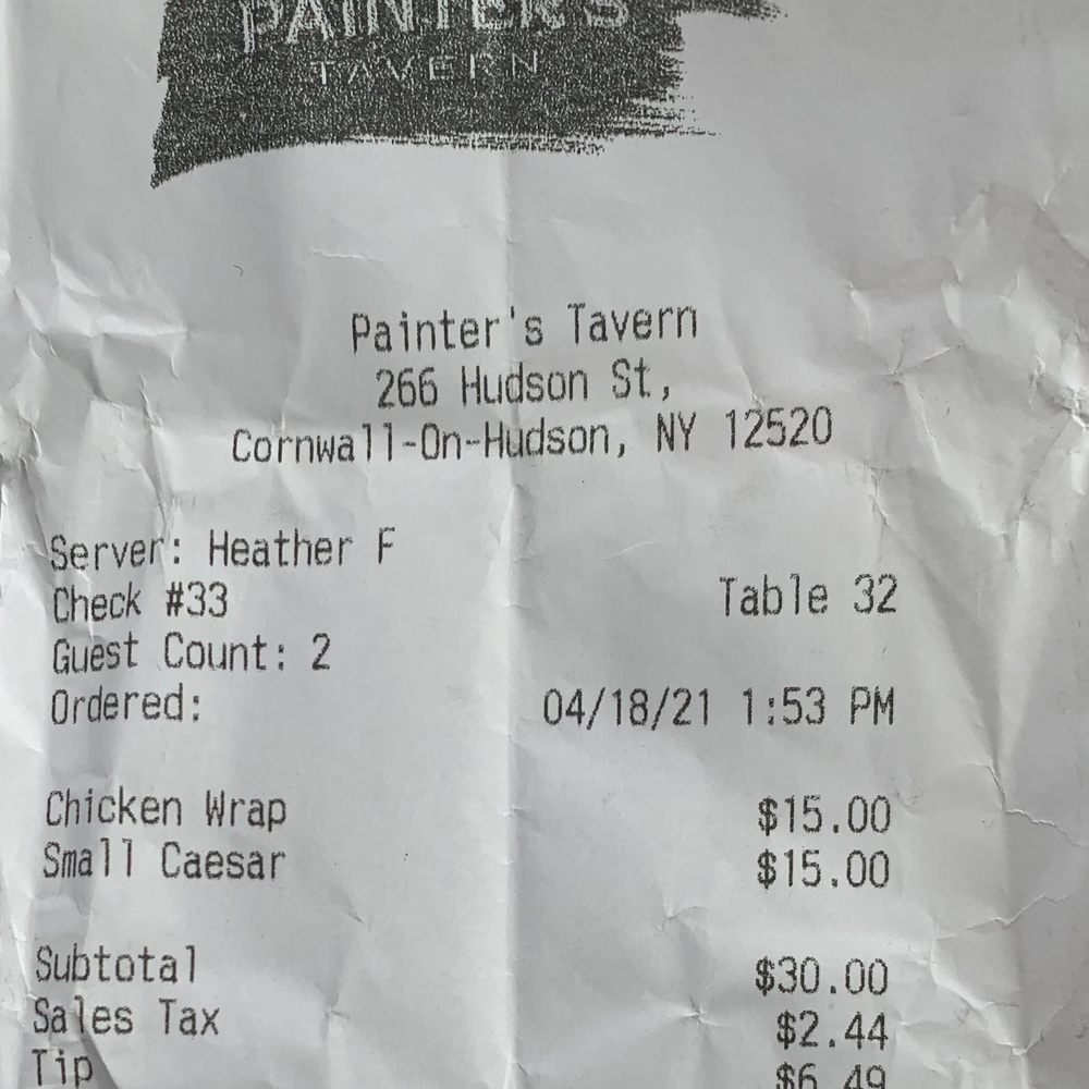 Painter's Tavern - Receipts - Desserts Near Me - Cornwall on Hudson, New York Painter's Tavern - Receipts - Desserts Near Me - Cornwall on Hudson, New York