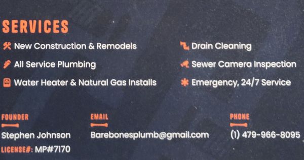 Bare Bones Plumbing Logo