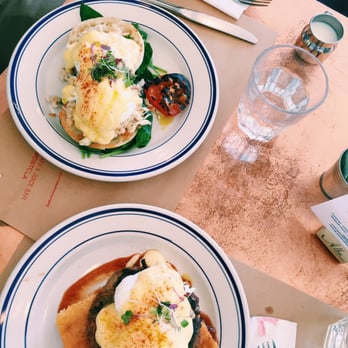 The Corner - Lump crab eggs Benedict and brisket hash - Cafes Near Me - Montclair, New Jersey