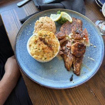 Pelican Grill - Catch of the day, lobster mac, & cheese grits - Seafood Near Me - Orange Beach, Alabama