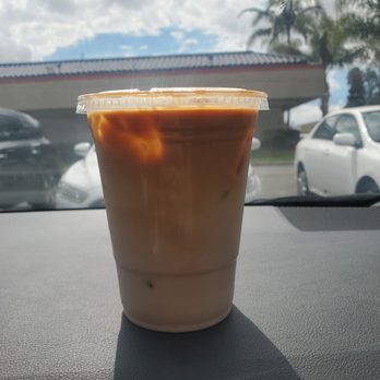 Flat White Coffee - Strawberry latte - Cafes Near Me - Cypress, California