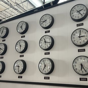 The Hangar - Coolest clock wall - Food Court Near Me - Long Beach, California The Hangar - Coolest clock wall - Food Court Near Me - Long Beach, California