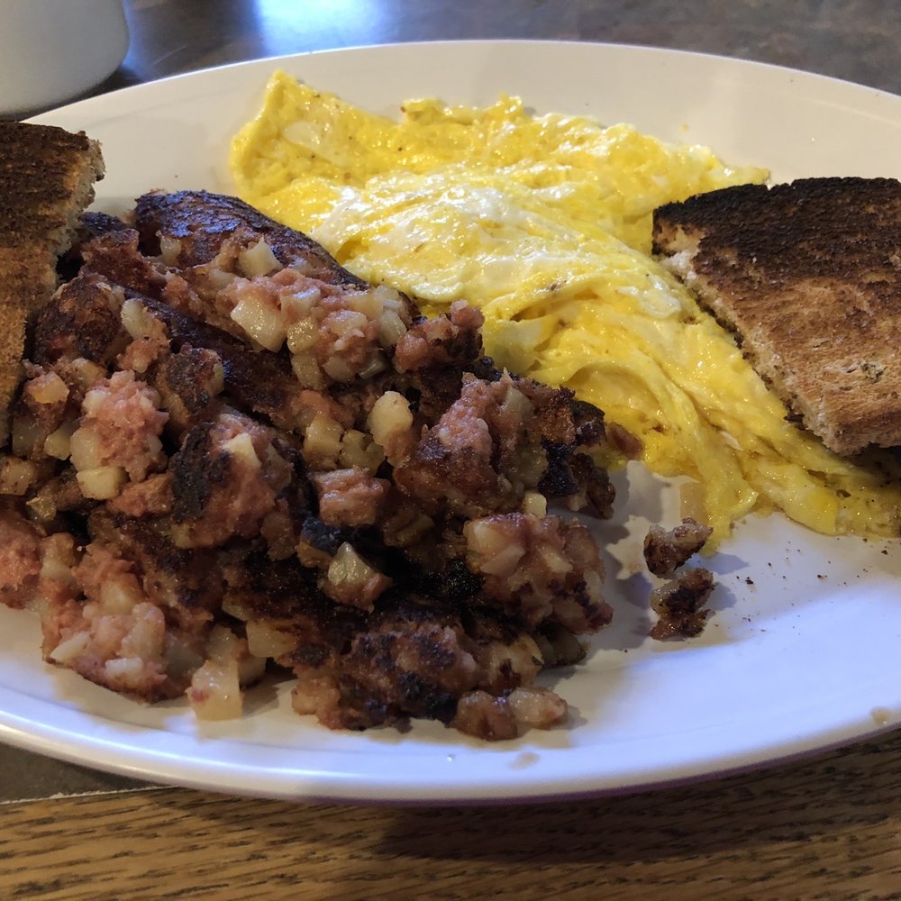 Ryan's Restaurant & Catering - Delicious grilled corned beef hash and scrambled eggs. - American Near Me - Wauseon, Ohio Ryan's Restaurant & Catering - Delicious grilled corned beef hash and scrambled eggs. - American Near Me - Wauseon, Ohio
