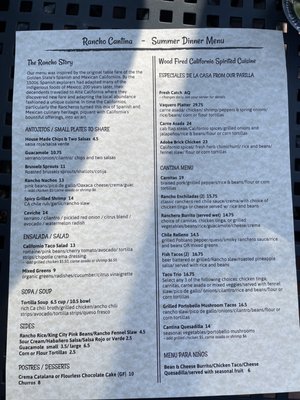 Menu photo 5 Rancho Cantina Lafayette, CA