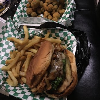 Gumbo to Geaux - Andygator burger & fries... fried okra - Food Trucks Near Me - Birmingham, Alabama