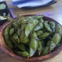 Spicy garlic edamame Spicy garlic edamame