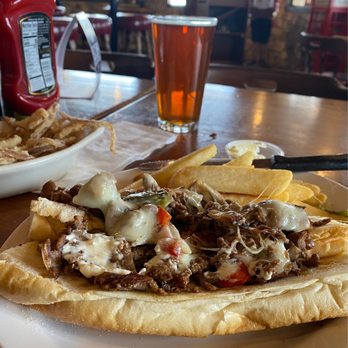 London Bridge Pub - Phillie Cheese steak. Yum - British Near Me - Monterey, California