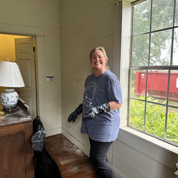 Gulf Coast CleanUp Crew - Jenn helping give the house a good scrub after the clean out. - Demolition Services Near Me Gulf Coast CleanUp Crew - Jenn helping give the house a good scrub after the clean out. - Demolition Services Near Me
