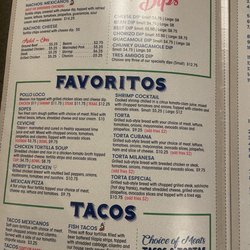Taqueria La Parrilla - Menu 10/19/24