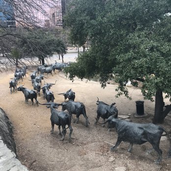 Pioneer Plaza Cattle Drive - Bronze statues of longhorns - Local Flavor Near Me - Dallas, Texas Pioneer Plaza Cattle Drive - Bronze statues of longhorns - Local Flavor Near Me - Dallas, Texas