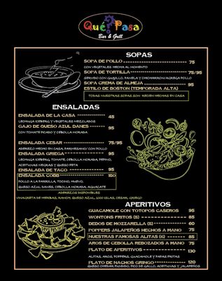 Menu photo 1 Qué? Pasa Puerto Vallarta, JAL Menu photo 1 Qué? Pasa Puerto Vallarta, JAL