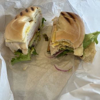 Bagel Street Cafe - Turkey and cheese sandwich with every veggie. - Bagels Near Me - Menlo Park, California