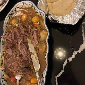 Aaharn 56 Thai Cuisine - MASSAMAN LAMB SHANK AND NAAN - Thai Near Me - San Diego, California