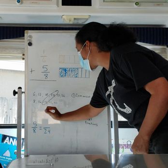 Mobile Learning Center - Modeling fractions for a 5th grader in the mobile classroom - Test Preparation Near Me Mobile Learning Center - Modeling fractions for a 5th grader in the mobile classroom - Test Preparation Near Me