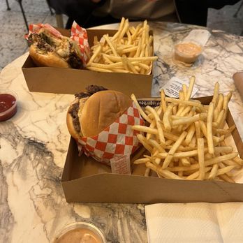 Spread Please - Two classic burgers! It was so good!! Service is great! They're so nice! Their house sauce is amazing! - Burgers Near Me - El Segundo, California Spread Please - Two classic burgers! It was so good!! Service is great! They're so nice! Their house sauce is amazing! - Burgers Near Me - El Segundo, California