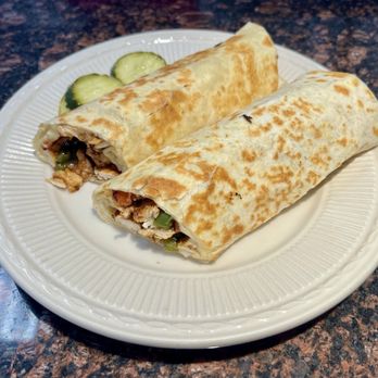 Ryan Grill and Coney Island - Chicken fajita in wrap, with Swiss cheese! Superb choice by gramma! - American Near Me - Warren, Michigan