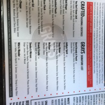 GRAY'S On Main - Drink menu - Bars Near Me - Franklin, Tennessee