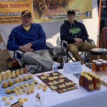 Renfro’s Honey - John and his son selling their delicious local honey at the 2022 Honey Bee Festival! Sold out quickly! It's that good!! - Honey Near Me