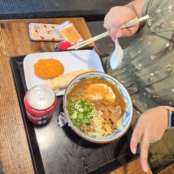 Marugame Udon - Curry Udon with tempura potato croquette and crab meat - Japanese Near Me - Honolulu, Hawaii