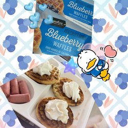 Safeway - Hubs made breakfast from Safeway's app freebie on Wednesdays.  So good I thought it was Eggos