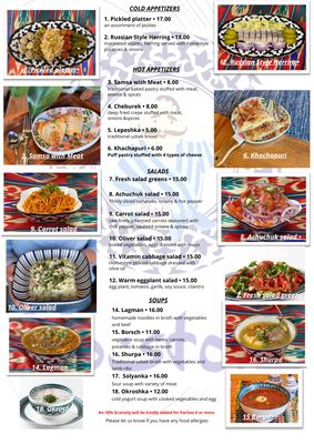 Menu photo 4 Chayhana Vostok Sarasota, FL