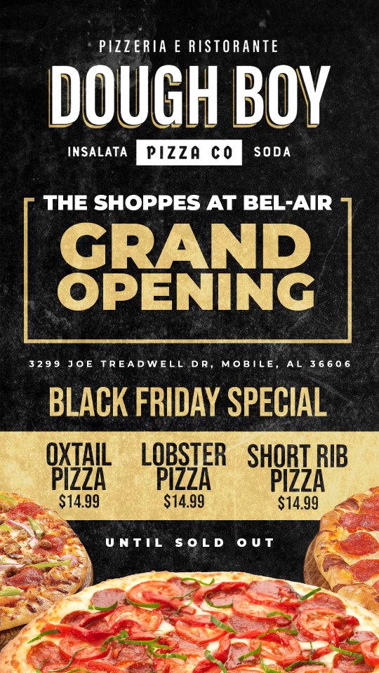 DOUGH BOY PIZZA Updated October 2024 3201 Airport Blvd, Mobile