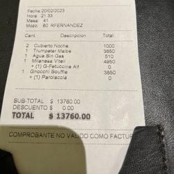 La Parolaccia Trattoria - Cubierto noche fee. Is this even legal?