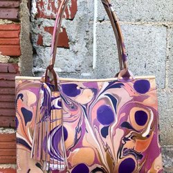 No One Alike - Hand Marbled and Sewn Leather Bags