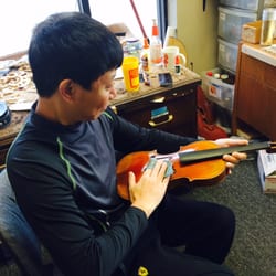 Kelin Violin Shop-Vitali Music Instruments LLC - Here is the same violin that was stepped on after it was repaired.