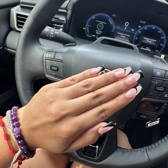 Delite Nails And Spa - gel x black french tip - Nail Salons Near Me - South Gate, California Delite Nails And Spa - gel x black french tip - Nail Salons Near Me - South Gate, California