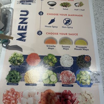 Uncle Sharkii Poke Bar - Menu - Poke Near Me - Torrance, California Uncle Sharkii Poke Bar - Menu - Poke Near Me - Torrance, California