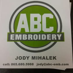 ABC Embroidery - Excellent shop...very custom to your orders!!