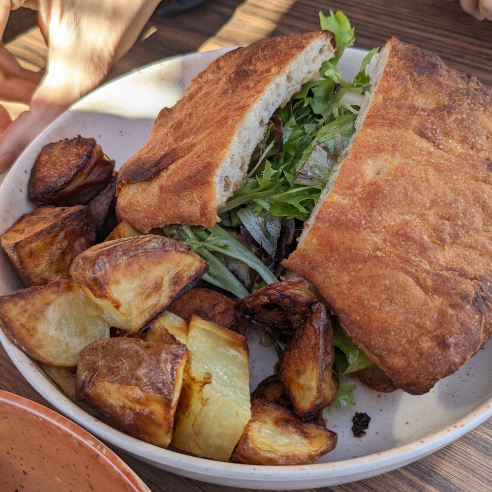 Sorbu Paninoteca - Eggplant paneer sandwich with potatoes - Food Trucks Near Me - Portland, Oregon