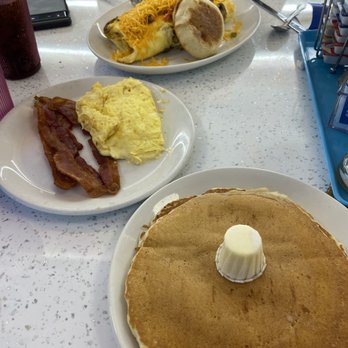 Sugar N' Spice  - Breakfast Special of eggs, bacon, and two signature pancakes. - Diners Near Me - Cincinnati, Ohio