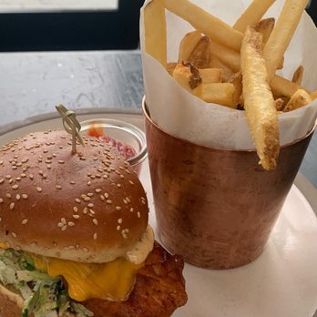 Cindy's Rooftop - Fried fish sandwich - New American Near Me - Chicago, Illinois