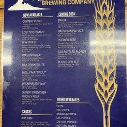 Beer menu Beer menu