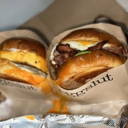 Eggslut - Bacon, Egg & Cheese & Sausage, Egg & Cheese