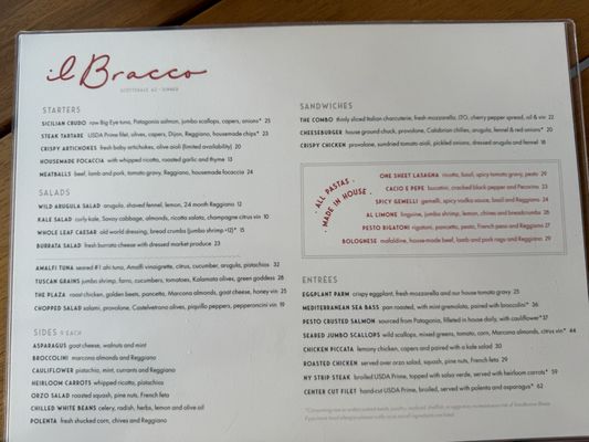Menu photo 1 il Bracco Scottsdale, AZ