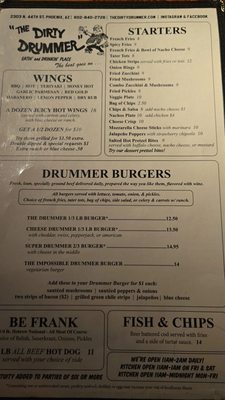 Menu photo 2 The Dirty Drummer Phoenix, AZ