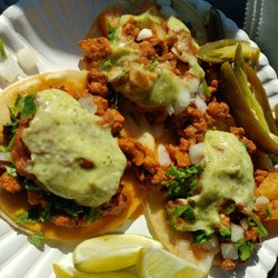 The Kick'n Taco - Al pastor with avocado sauce