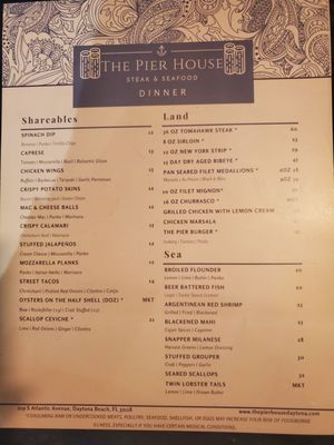 Menu photo 3 The Pier House Daytona Beach, FL Menu photo 3 The Pier House Daytona Beach, FL