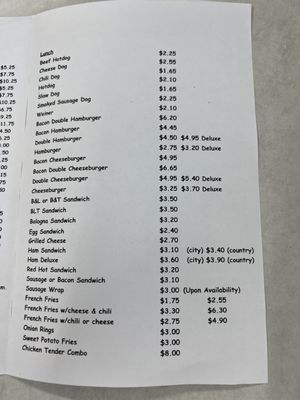 Menu photo 1 Jones Lunch Clayton, NC