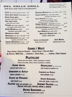 Menu photo 3 Del Valle Grill Goleta, CA Menu photo 3 Del Valle Grill Goleta, CA