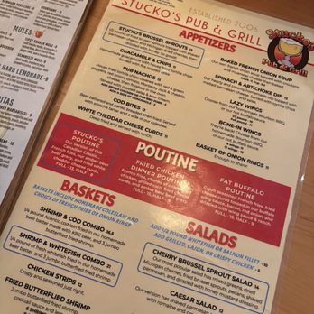 Stuckos Pub Grill - Menu - Pubs Near Me - Marquette, Michigan