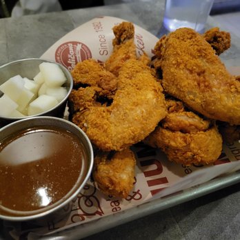 Pelicana Chicken - half drumstick and wing combo - Korean Near Me - New York, New York
